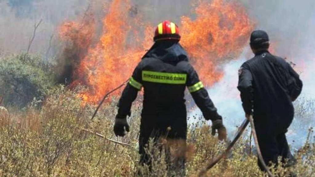 Φωτιά στην Ξηρονομή Θήβας: Μήνυμα 112 για απομάκρυνση κατοίκων